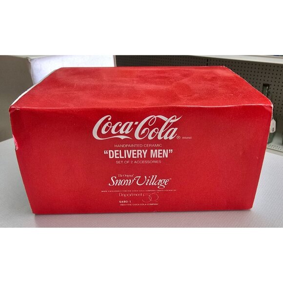 Coca-Cola Delivery Men Snow Village Figurines Set Of 2 By Department 56 - Picture 2 of 8